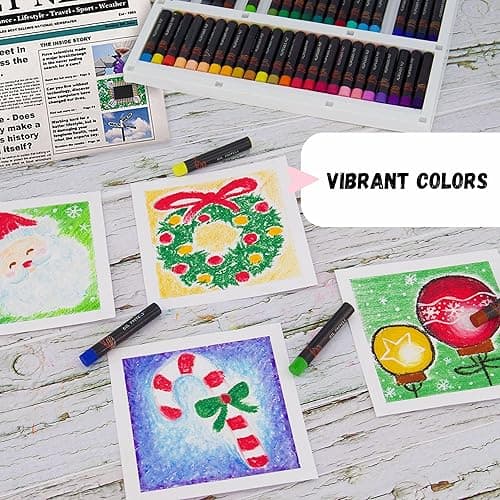 Aliferous Art Oil Pastels for Kids - 48 Color Pastels for Kids - Perfect Classroom Art Supplies - Easy to Blend with Vibrant Colors thumbnail 6