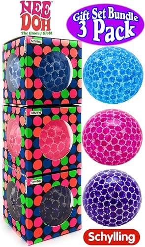 Needoh Schylling Bubble Glob Groovy Glob! Squishy, Squeezy, Stretchy Stress Balls Assorted Gift Set Party Bundle - 3 Pack Random Colors thumbnail 3