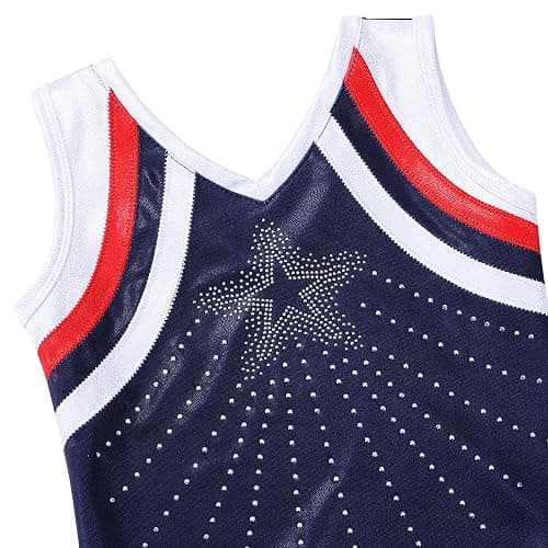 BAOHULU Leotards Girls Gymnastics Embroidery Shiny Aqua Rose Diamond Dance Clothes thumbnail 2