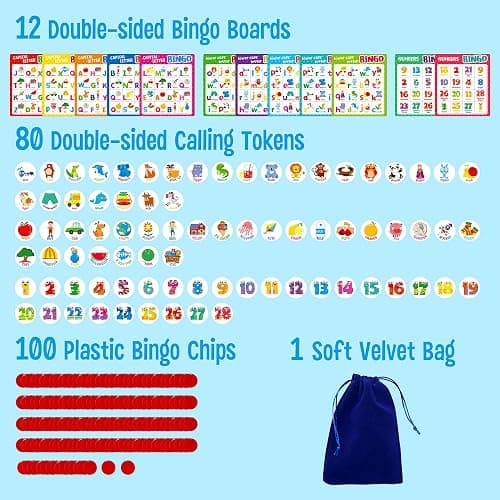 Alphabet Bingo Game, Uppercase/Lowercase/Number Bingo Game ABC and 123 Bingo Board Game for Kindergarten and Preschool Kids 4-8, Perfect for Classroom & at Home thumbnail 4