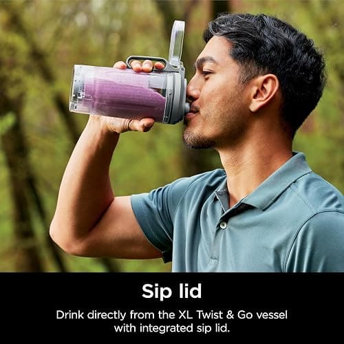 Ninja Blast Max, Portable Blender + Twist & Go, Personal Smoothie, Blend, Ice Crush, 3 Programs, Cordless, 22 oz removable Vessel, Dishwasher Safe, Leakproof, Silver, BC251SL thumbnail 8