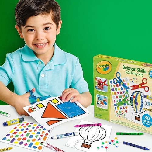 Crayola Toddler Scissor Skills Activity Kit (3ct), Safety Scissors and Craft Supplies, Toddler Crafts, Gift for Kids, Ages 3+ thumbnail 2