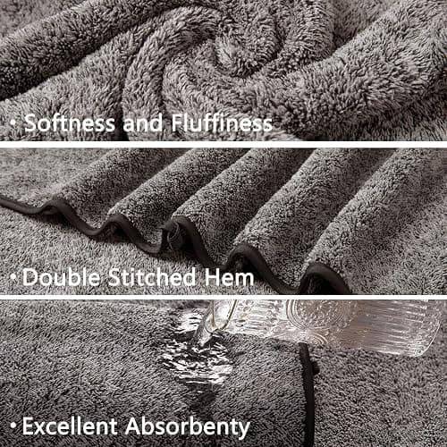 Ycosy 18 Piece Bath Towels Set,100% Microfiber Family Bathroom Towel with Hanging Loops-6 Bath Towels,6 Hand Towels,6 Washcloths,Quick Dry Highly Absorbent Shower Towel for Bathroom,Hotel,Spa-Brown thumbnail 9