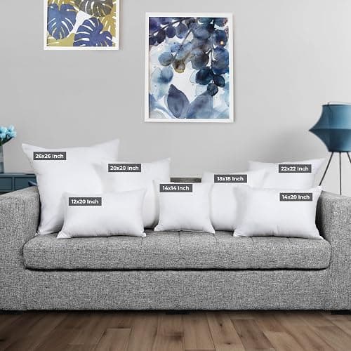 Utopia Bedding Throw Pillows Insert (Pack of 2, White) - 26 x 26 Inches Bed and Couch Pillows - Indoor Decorative Pillow thumbnail 2