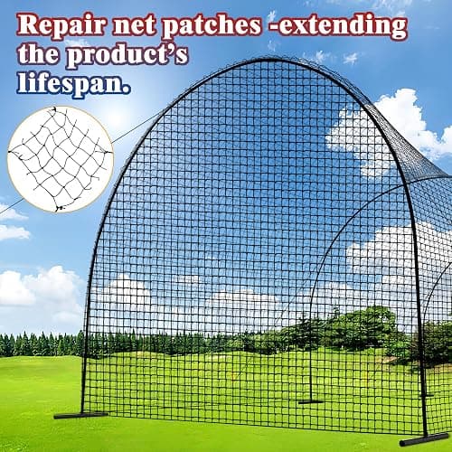 Portable Baseball Batting Cage Net with Sturdy Steel Frame, 20FT/ 30X12X8FT Batting Cages for Backyard Baseball Training Equipment with Carry Bag thumbnail 4