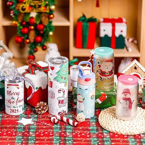 Joyclub Sublimation Tumblers Blanks 20 oz 10 Pack Skinny Straight Tumblers Bulk Stainless Steel Insulated Sublimation Cups with Lid and Straw, Gift Box thumbnail 8