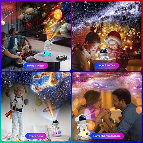 FlyLily Galaxy Projector, 12 in 1 HD Planetarium Astronaut Galaxy Projector for Bedroom, Galaxy Star Night Light Projector for Kids Adults Gaming Room/Party/Home Décor thumbnail 7