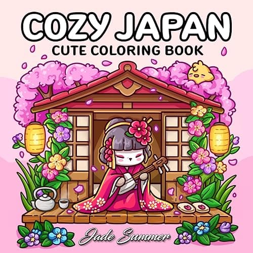 Cozy Japan: Cute Coloring Book for Adults and Teens with Charming Characters and Delightful Japanese Scenes for Relaxation - Image 1