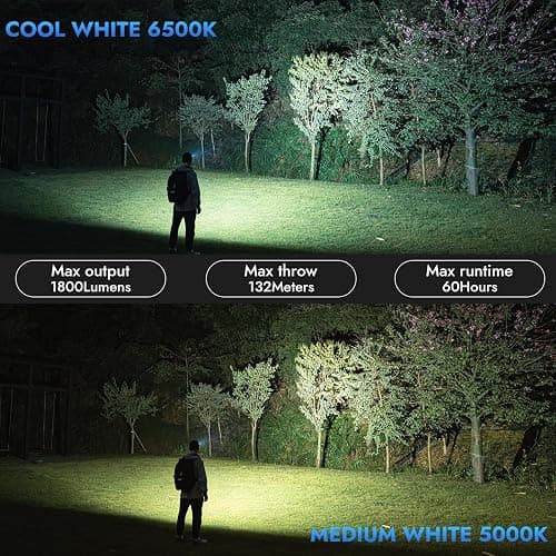 WUBEN E7 1800 Lumen Rechargeable Mini Flashlight with Magnet - Super Bright 6 Modes ArmyGreen EDC Flashlight, Typ-C Rechargeable LED; IP68 Pocket Flashlight for Headlamp Use, Rescue, Camping thumbnail 3