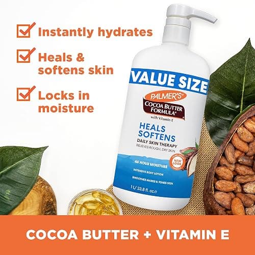Palmer's Cocoa Butter Formula Daily Skin Therapy Body Lotion, Pump Bottle, 33.8 Ounces (Pack of 2) thumbnail 4