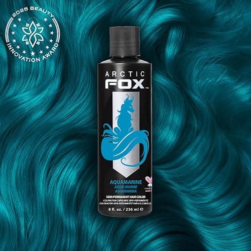 ARCTIC FOX Vegan and Cruelty-Free Semi-Permanent Hair Color Dye (8 Fl Oz, AQUAMARINE) thumbnail 2