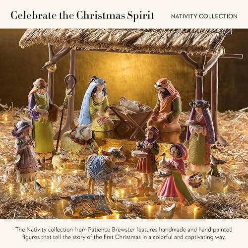 MACKENZIE-CHILDS Patience Brewster Nativity Figurine, Christmas Nativity Home Decor, Shepherdess with Dog thumbnail 2