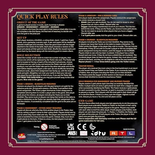 Goliath Games Presents: The Traitors - Official Board Game | Based on the Hit BBC Show | Can the Faithfuls Catch the Traitor? | For 4-6 Players | Ages 12+ thumbnail 6
