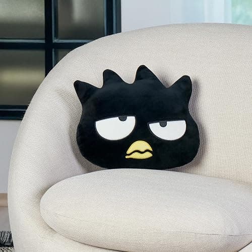 Northwest Sanrio Badtz-Maru Cloud Pillow 12" – Plush Stuffed Pillow, Cartoon Character Throw Pillow, Bedroom Decor, Gift for Fans thumbnail 2