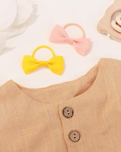 40PCS 2 Inches Baby Girls Hair Bows Ties Mini Boutique Elastic Hair Rubber Ribbon Hair Band Accessories for Kids Toddlers Infants (40 PCS), Multi-colored thumbnail 6