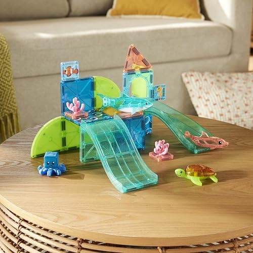 MAGNA-TILES Coral Reef 25-Piece Magnetic Construction Set, The Original Magnetic Building Brand thumbnail 2