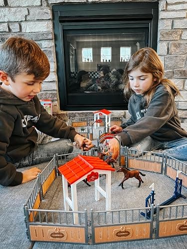 KIDBEST Horse Stable Playset, Horse Toys Set for Girls and Boys with Rider, Farm Animal Figurines Barn Toys, Pretend Play for Kids 3-5 6 7 8-10 Birthday Gifts thumbnail 9