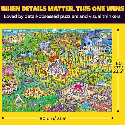 QUOKKA 1000 Piece Puzzle for Adults and Teens – Animal Bash Adult Jigsaw Puzzles with Hidden Secrets & Audio Story – Detailed Visual Puzzle Game for Focus & Relaxation with Twist – FSC Certified Gift thumbnail 2