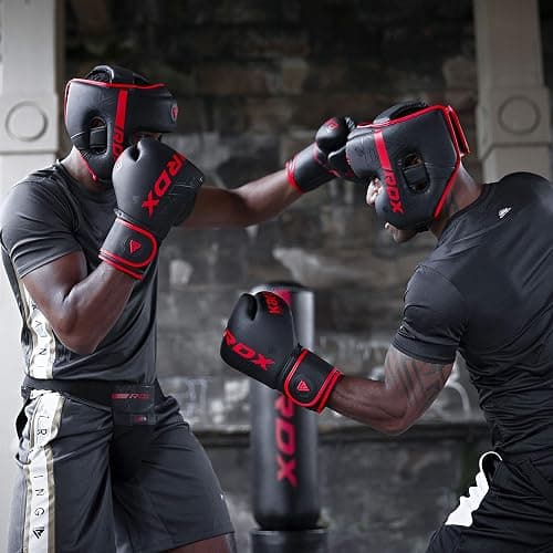 RDX Boxing Headgear, MMA Training, Adjustable Padded Kara,Muay Thai Headgear, Kickboxing, Sparring, Martial Arts, Karate, Taekwondo Helmet thumbnail 2