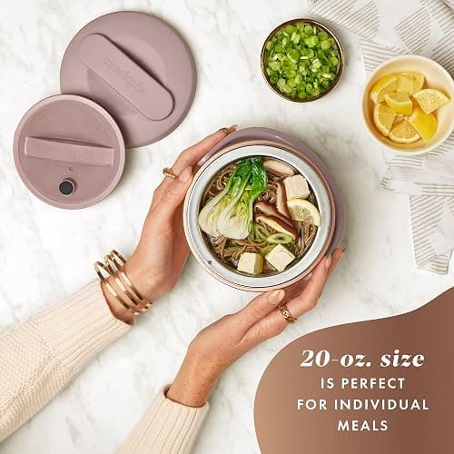 Crock-Pot 20-Ounce Electric Lunch Box, Portable Food Warmer, Blush Pink | Perfect for Travel, Car, On-the-Go | Spill-Free, Dishwasher-Safe thumbnail 2
