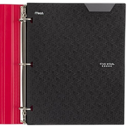 Five Star 2-Pocket Folder, Plastic Folder with Stay-Put Tabs, Fits 3-Ring Binder, Holds 8-1/2" x 11" Paper, Black (333420G-ECM) thumbnail 6