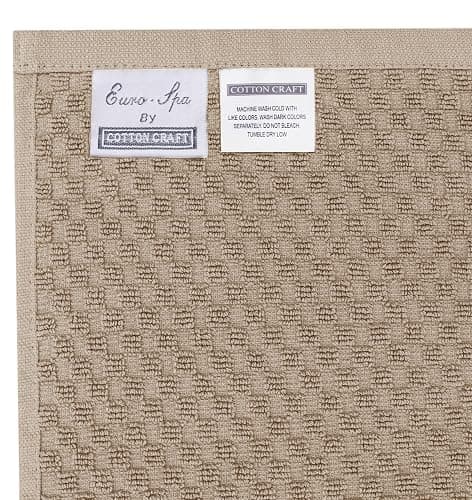 COTTON CRAFT Waffle Bath Sheets - Set of 2 Luxury Euro Spa Waffle Weave Bath Sheet Towels - 100% Ringspun Cotton Bath Sheet - Absorbent Quick Dry Bath Towel Sheet - Oversized 35 inch x 70 inch - Linen thumbnail 8