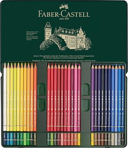 Faber-Castell Polychromos Artists' Color Pencils - Tin of 60 Colors - Premium Quality Artist Pencils thumbnail 5