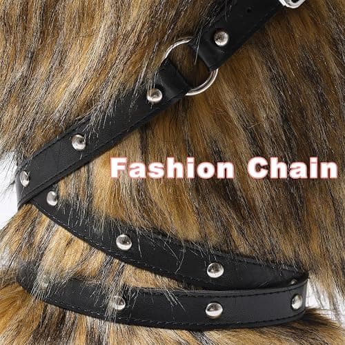 CELNEPHO Fur Boot for Women Comfortable Fuzzy Knee High Boots Round Toe Warm Snow Boots Fashion Winter Boots Y2K thumbnail 4