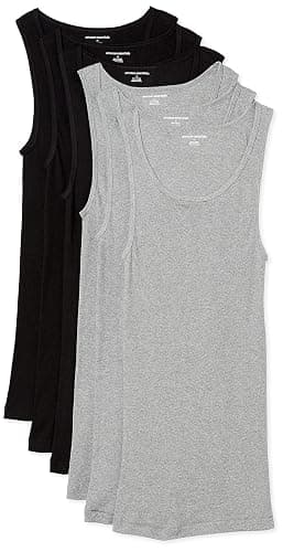 Amazon Essentials Men's Lightweight Tank Undershirts, Pack of 6 - Image 1