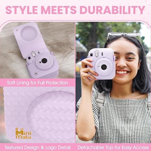 Fujifilm Instax Mini 12 Instant Camera Lilac Purple + Minimate Custom Designed Case + Fuji Instax Film 10 Sheets & Photo Album thumbnail 6