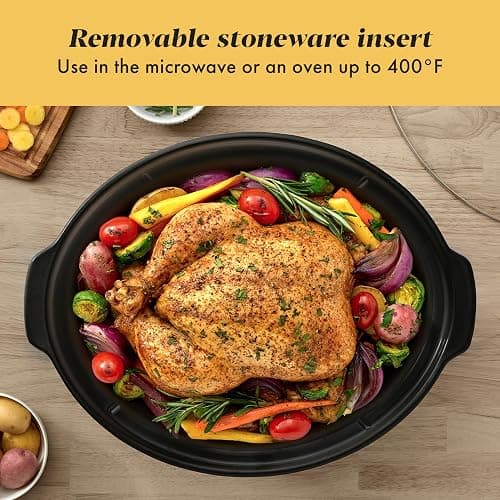 Crock-Pot 7 Quart Oval Manual Slow Cooker, Stainless Steel (SCV700-S-BR), Versatile Cookware for Large Families or Entertaining thumbnail 6