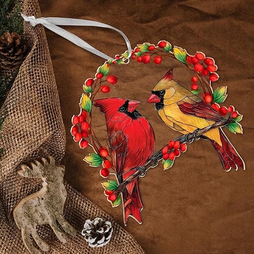AXIARA Sympathy Gifts for Loss of Loved One - Two Layer Wooden Cardinal Christmas Ornaments 2025 - Cardinal Gifts for Women Men, Bereavement Memorial Gift Ideas, Cardinals for Christmas Decorations thumbnail 8