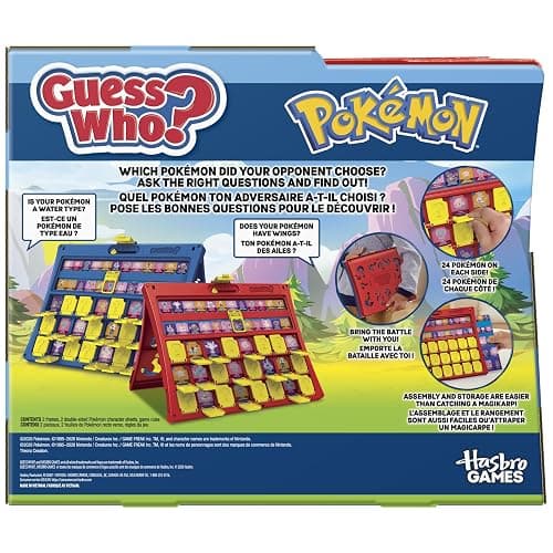 Guess Who? Pokémon Edition Game | 48 Pokémon | Fun Kids Board Games for Families | 2 Players | 15 Mins. | Travel Friendly | Ages 6+ thumbnail 3