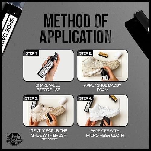 Sneaker Cleaning Kit – Premium Foam Shoe Cleaner with Soft & Stiff Bristle Brushes and Microfiber Towels – Shoe Cleaning Kit for Gym Tennis Sneakers, White Shoes, Leather, Mesh, Knit, Canvas & Nubuck thumbnail 4