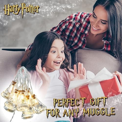 Harry Potter Fairy Lights Potion Bottle Hanging String Lights 10 LED 5ft for Bedroom Dorm Living Room Indoor Decor Gifts for Kids Adults thumbnail 2