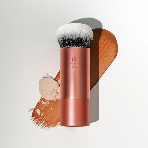 Real Techniques Bubble Blending Makeup Brush, Multipurpose Foundation Brush For Liquid, Cream, & Powder Products, Unique Round Brush Head, Synthetic Bristles, Vegan & Cruelty Free, 1 Count thumbnail 6