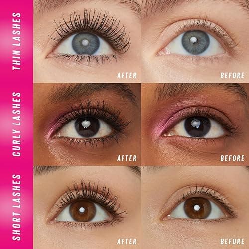 Maybelline Lash Sensational Firework Washable Mascara, Lengthening & Volumizing Mascara for up to 24HR wear, Blackest Black, 1 Count thumbnail 2
