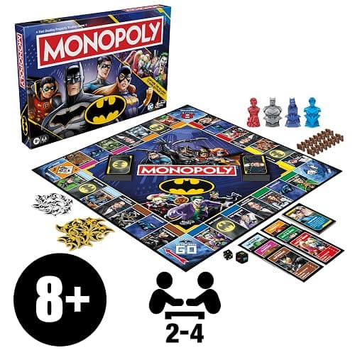 Monopoly Batman Edition Board Game | Monopoly Game for Batman Fans | Ages 8 and Up | 2 to 4 Players | Family Games | Strategy Games for Kids and Adults (Amazon Exclusive) thumbnail 17