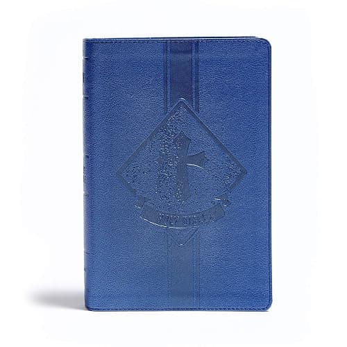 KJV Kids Bible, Royal Blue LeatherTouch, KJV Holy Bible, Red Letter, Presentation Page, Study Helps for Children, Full-Color Inserts and Maps, Easy-to-Read Bible MCM Type - Image 1