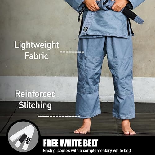Elite Sports IBJJF Ultra Light BJJ Brazilian Jiu Jitsu Gi for Kids with Preshrunk Fabric and Free Belt thumbnail 3