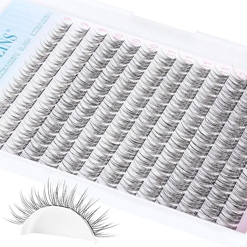 Natural Lash Extension Kit 168Pcs Lash Clusters Kit Wispy Eyelash Extensions 9-12MM Individual Lashes Extensions with Bond and Seal Lash Glue and Eyelash Extension Tweezers DIY at Home by TNFVLONEINS thumbnail 10