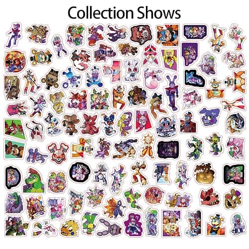 Pounchi Horror Game Stickers (100 Pcs with Cute Badge Decoration) Halloween Gaming PVC Sticker, Gifts for Laptop Water Bottle Skateboard Party Supplies thumbnail 4