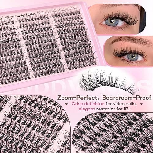 Goddvenus Lash Clusters Kit Wispy Eyelash Clusters Lashes Natural DIY Lash Extension Kit 10-16mm Cluster Eyelash Extensions Kit 300pcs C Curl Individual Lashes Cluster Eyelash (No Tweezers) thumbnail 4