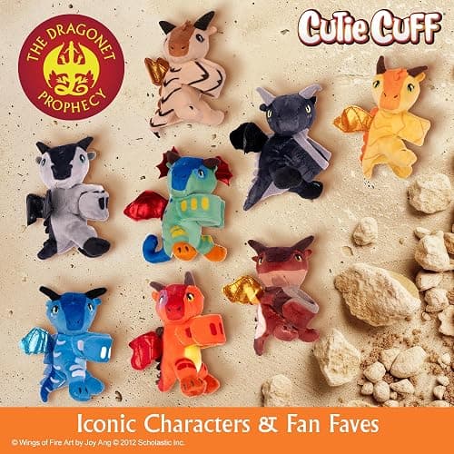 Tui T. Sutherland's Wings of Fire Cutie Cuff Dragonet Prophecy Plush Slap Bracelet, 8 to Collect including Clay, Tsunami, Starflight, Glory, Sunny, Morrowseer, Queen Scarlet, and Blister thumbnail 5