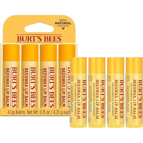 Burt's Bees Lip Balm - Original Beeswax, Lip Moisturizer With Responsibly Sourced Beeswax, Tint-Free, Natural Origin Conditioning Treatment, 4 Tubes, 0.15 oz. thumbnail 13
