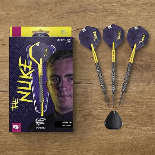 Target Darts Luke Littler G1 Steel Tip Swiss Point Darts, 90% Tungsten Dart, 22G/23G/24G | Generation 1 Steel Tip Dart, Player Edition Swiss Points Dart Sets with Tool, Pro Grip Shafts & No.2 Flights thumbnail 6
