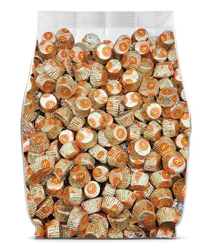 ReesesPeanut Butter Miniature Cups - 90 Individually Wrapped Milk Chocolate Candy Reese Miniature Peanut Butter Cups Bulk - 2 Pounds Bulk Chocolate Pack - Image 1