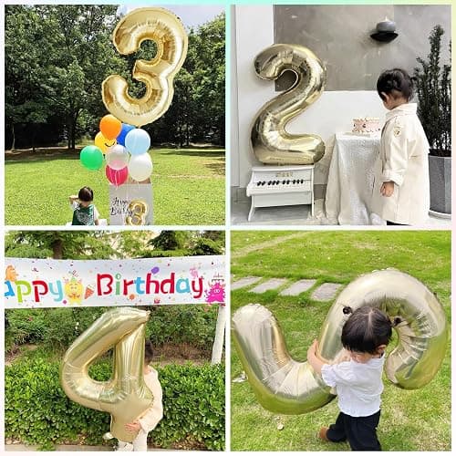 40 Inch Light Gold 15 Number Balloons White Gold Giant 15 Foil Mylar Helium Large Digital Balloon Champagne Gold Birthday Numbers Jumbo Balloons 15th or 51st Anniversary Party Decorations Supplies thumbnail 7
