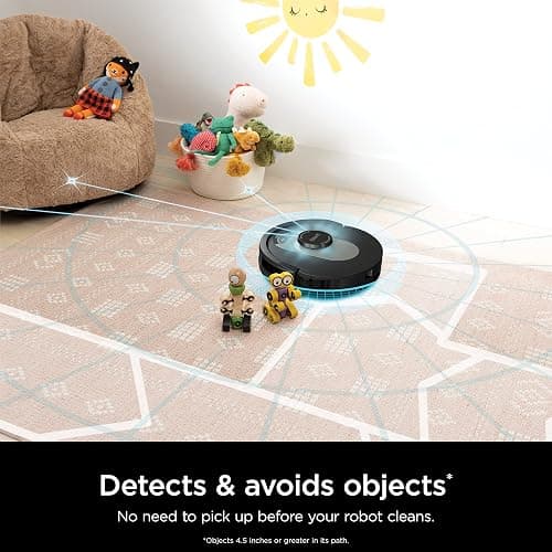 Shark AV2501AE AI Robot Vacuum with XL HEPA Self-Empty Base, Bagless, 60-Day Capacity, LIDAR Navigation, Perfect for Pet Hair, Compatible with Alexa, Wi-Fi Connected, Carpet & Hard Floor, Black thumbnail 7
