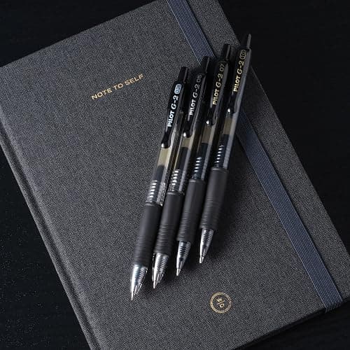 Pilot G2 Premium Refillable & Retractable Rolling Ball Gel Pens, Bold Point, Bold Gel Pens, 1.0mm, Black Ink, 12-Pack thumbnail 2